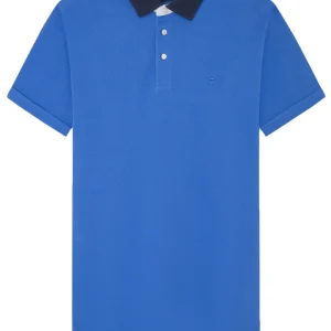 Hackett Selvedge Placket Polo French Blue