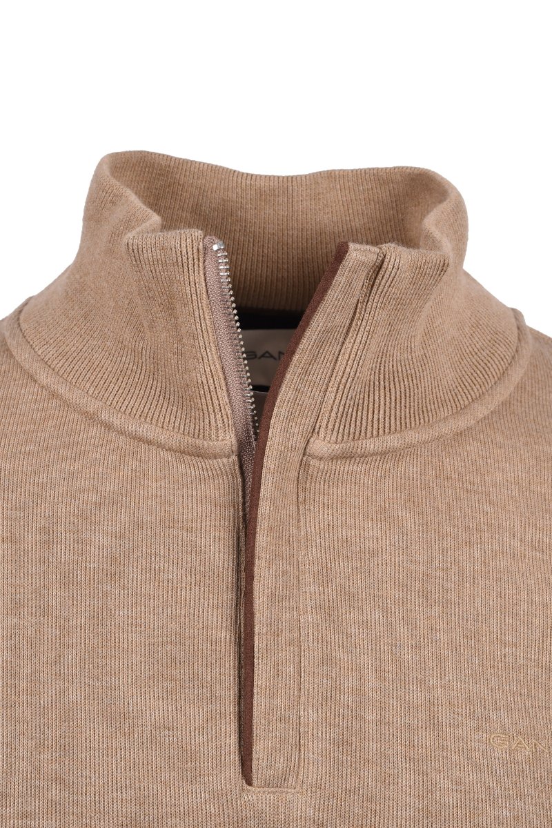 Gant D1.sacker Rib Half Zip Khaki Mel - immagine 4