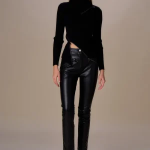 PANTALONE SIMIL PELLE ZIPPATO NO SECRETS