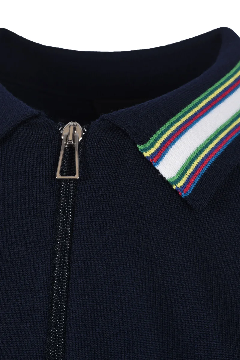 Paul Smith Long Sleeve Knitted Polo Dark Navy - immagine 4